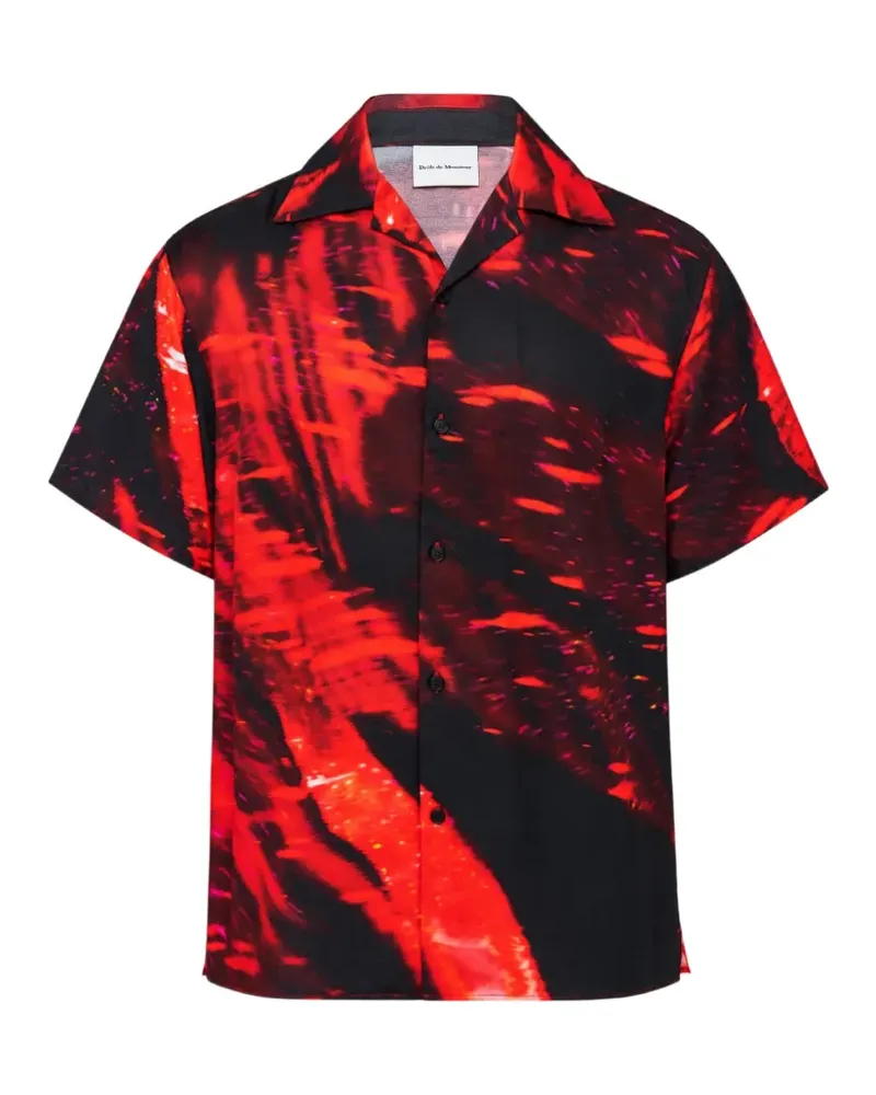 Drôle de Monsieur Notcha graphic-print short-sleeve shirt - Schwarz Schwarz