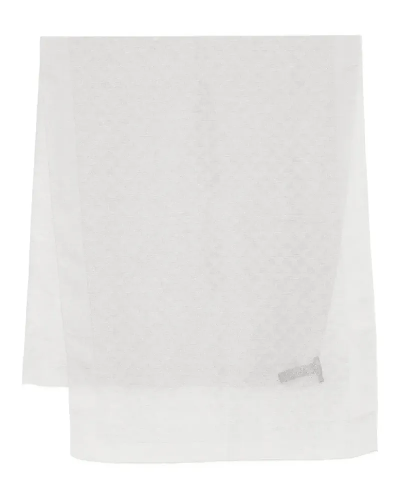 Emporio Armani fringed scarf - Grau Grau