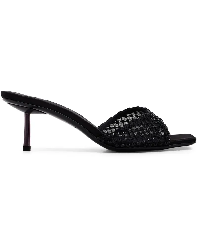 Le Silla Gilda Mules 70mm - Schwarz Schwarz