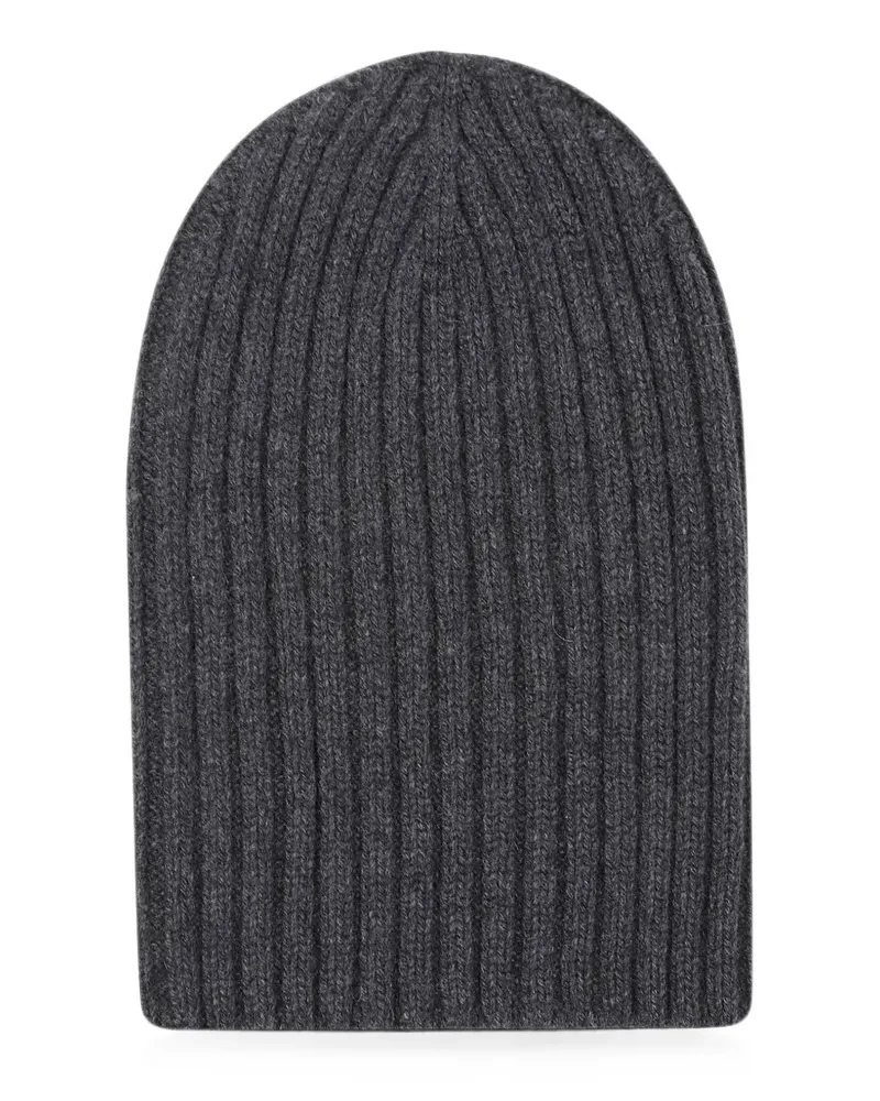 ARAGONA ribbed-knit cashmere beanie hat - Grau Grau