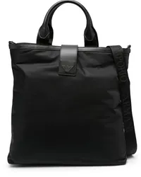 Emporio Armani Shopper mit Logo-Schild Schwarz