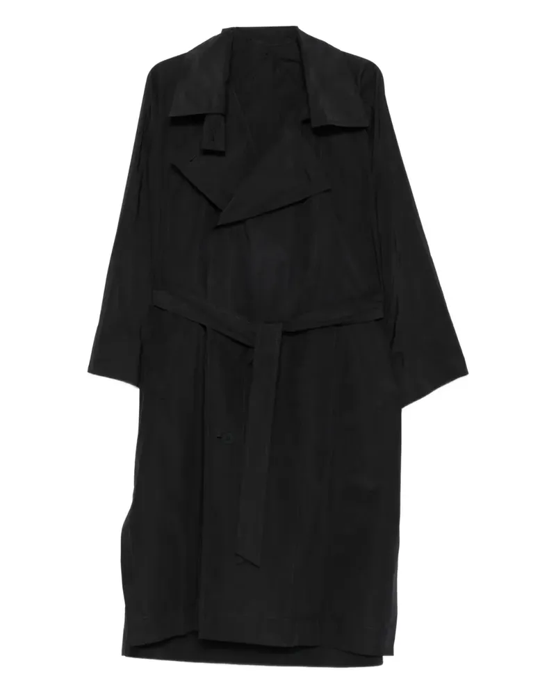 Issey Miyake Trenchcoat mit Gürtel - Schwarz Schwarz