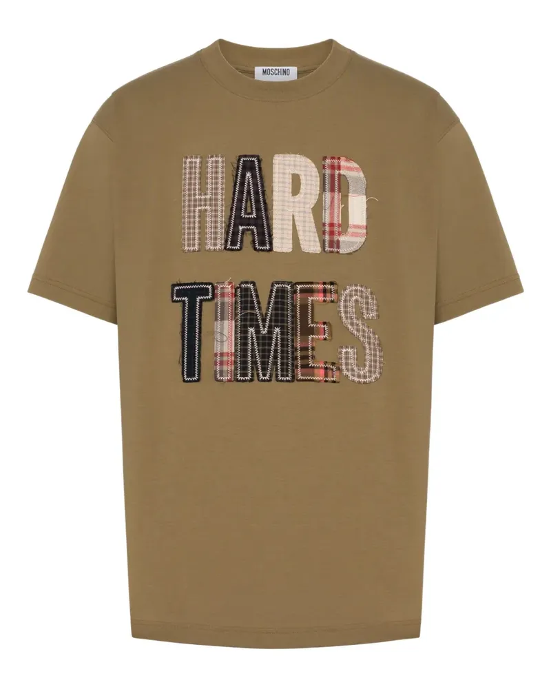 Moschino T-Shirt mit Slogan-Print - Grün Grün