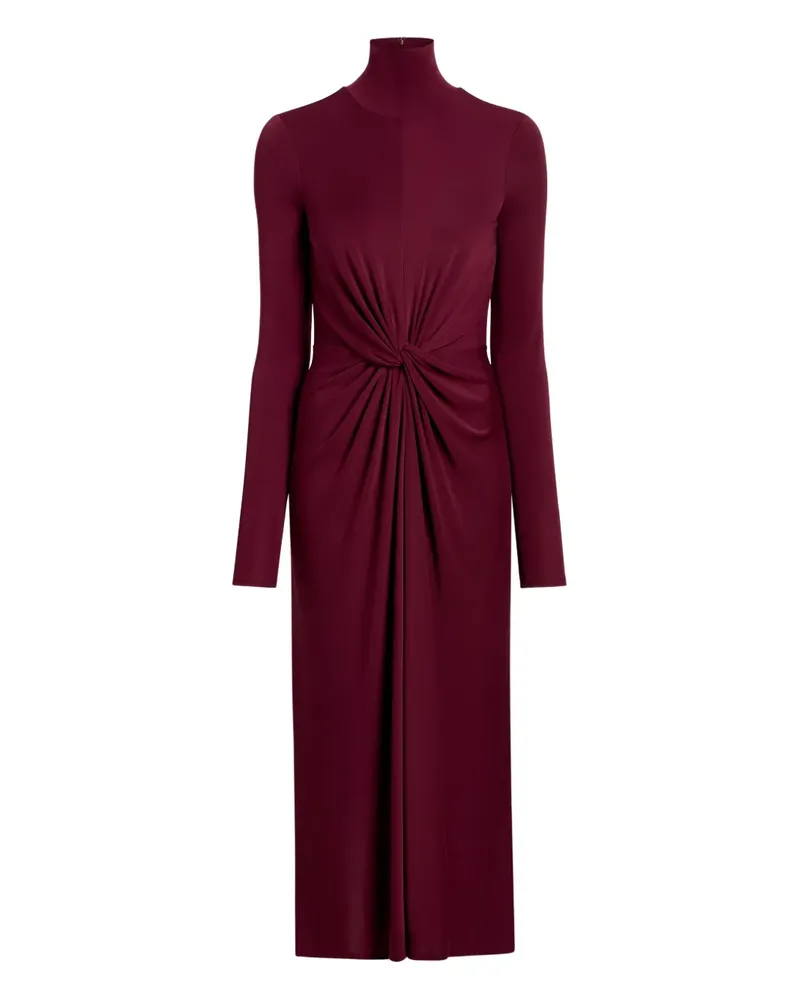 Cinq à Sept Tovianna Midikleid mit Knoten - Rot Rot