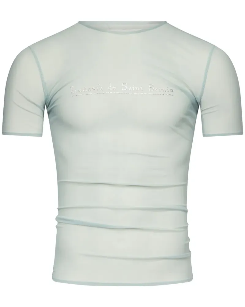 Ludovic de Saint Sernin T-Shirt mit Logo-Verzierung - Blau Blau