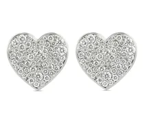 Alinka 18kt Caviar Heart Weißgoldohrringe Silber