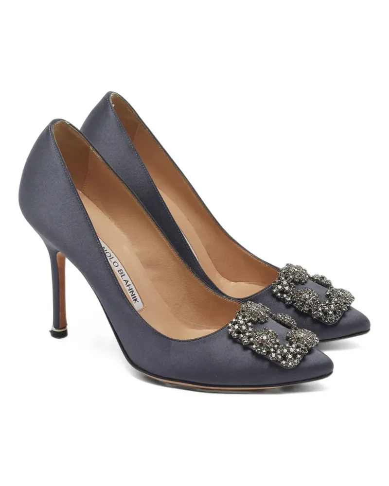 Manolo Blahnik Pumps mit Hangisi-Schnalle - Grau Grau