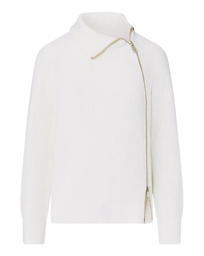 Liu Jo wool blend sweater with zip - Weiß Weiß
