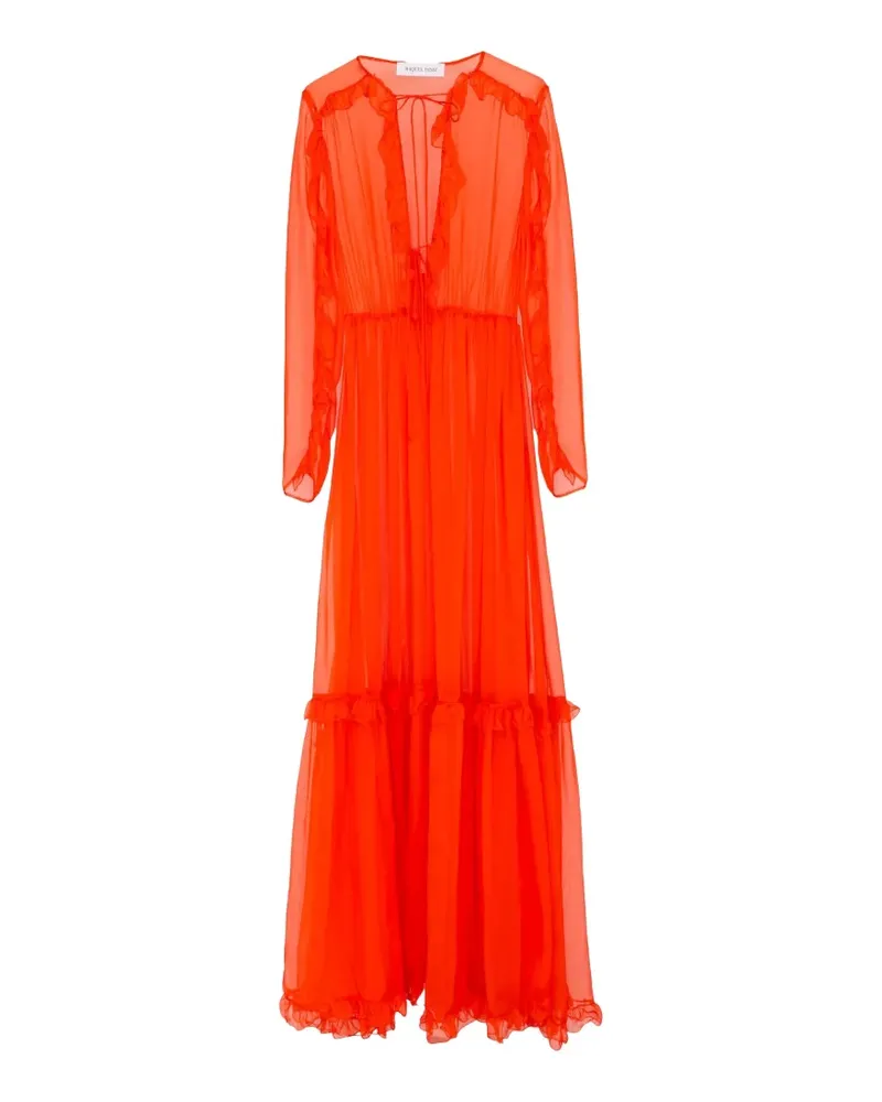 Raquel Diniz Cecilia ruffled maxi dress - Orange Orange