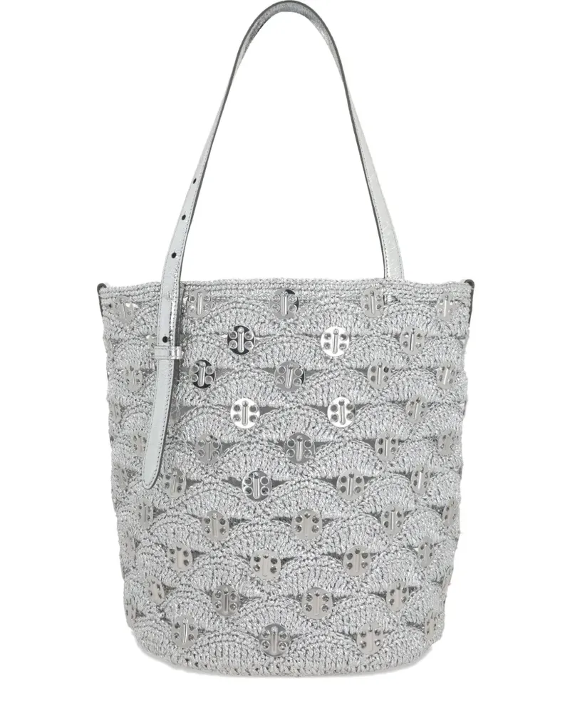Paco Rabanne Gehäkelte Tote Bag - Silber Silber