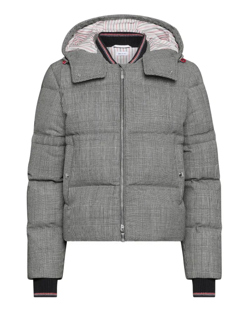 Thom Browne patterned hooded jacket - Grau Grau