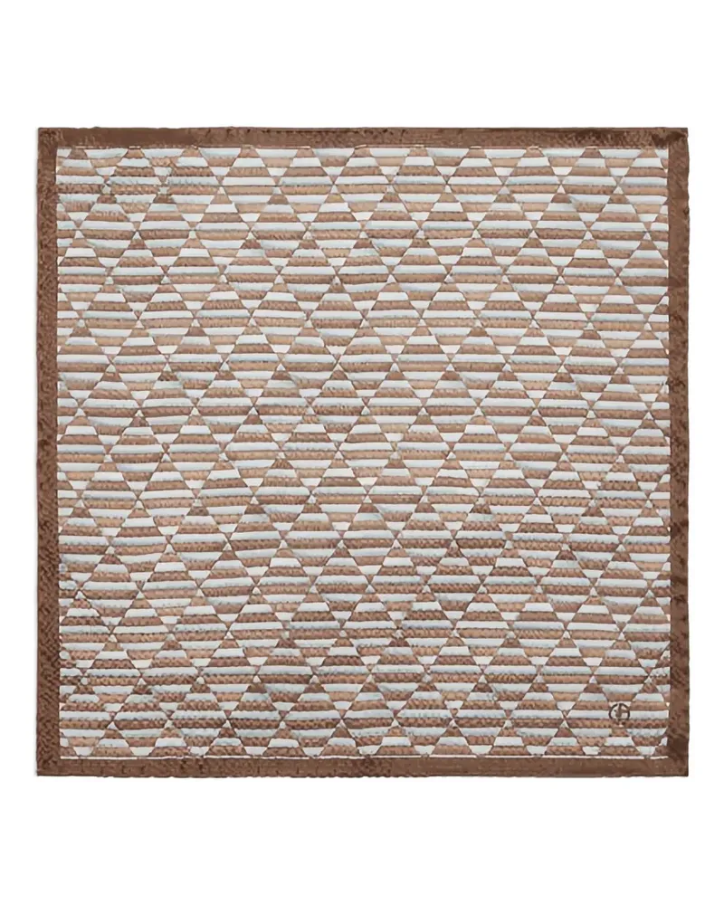 Giorgio Armani geometric pattern pocket square - Braun Braun