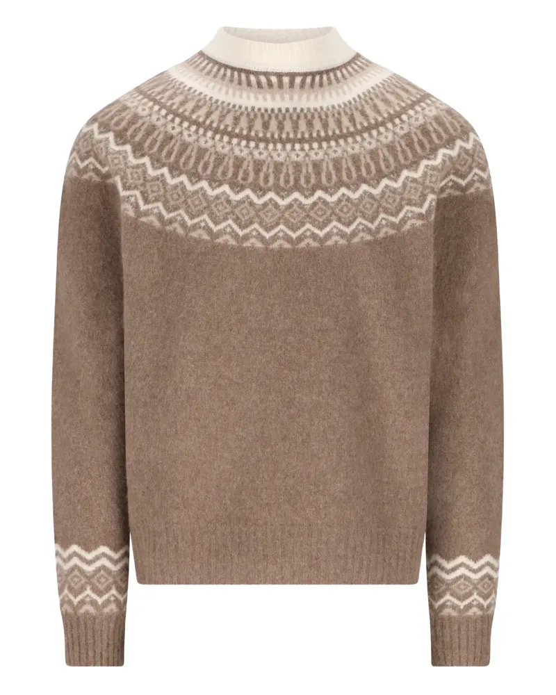 TOD'S Pullover mit geometrischem Muster - Braun Braun