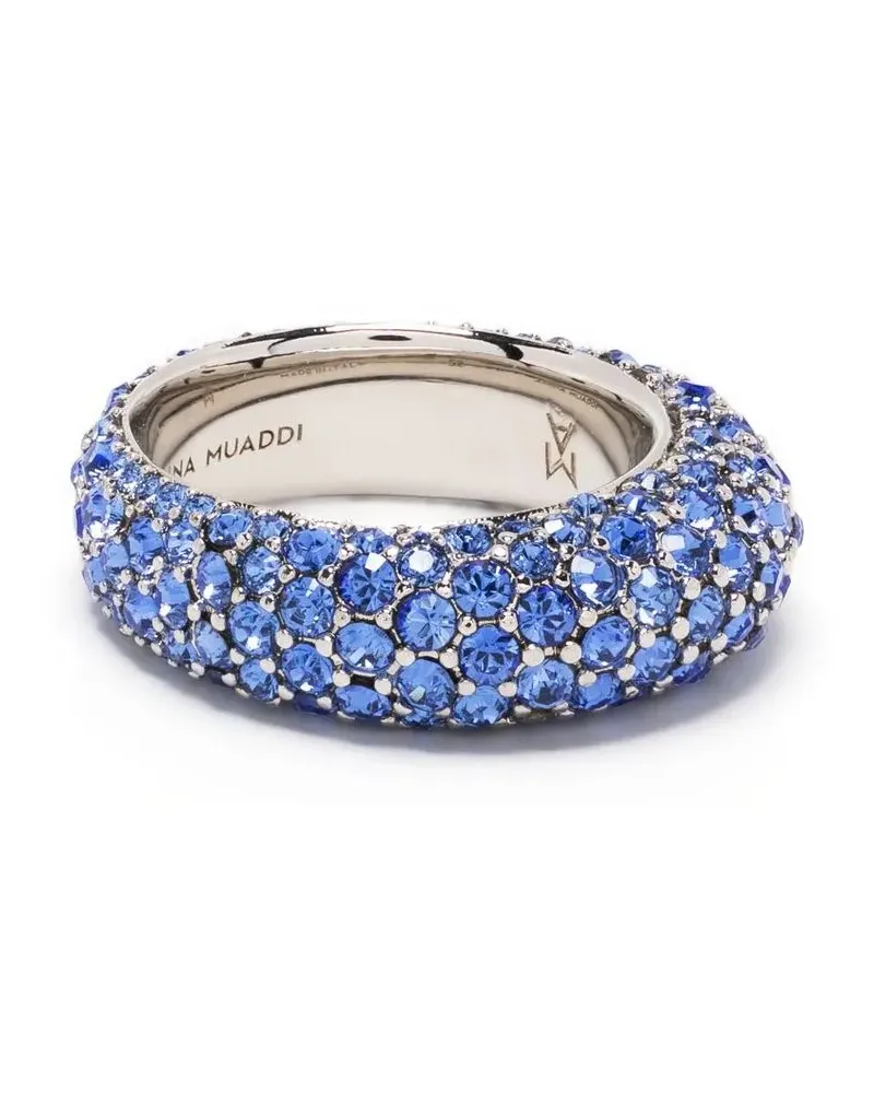 Amina Muaddi Cameron Ring - Blau Blau