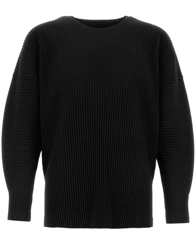 Issey Miyake Klassisches Langarmshirt - Schwarz Schwarz