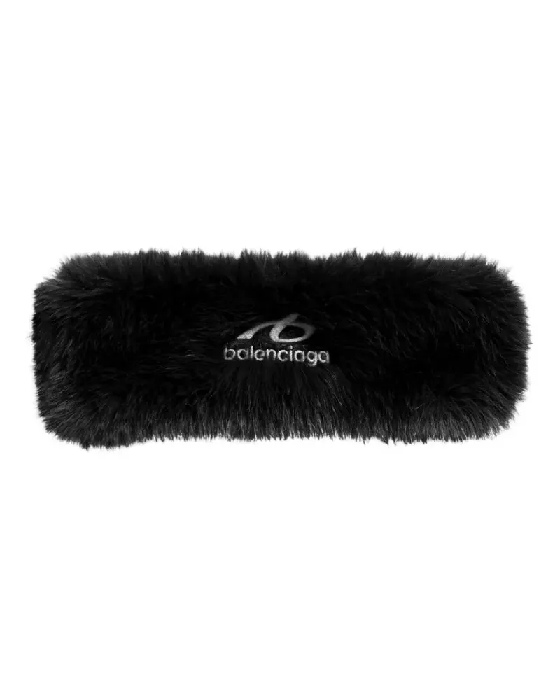 Balenciaga Bodies headband in black faux-fur - Schwarz Schwarz