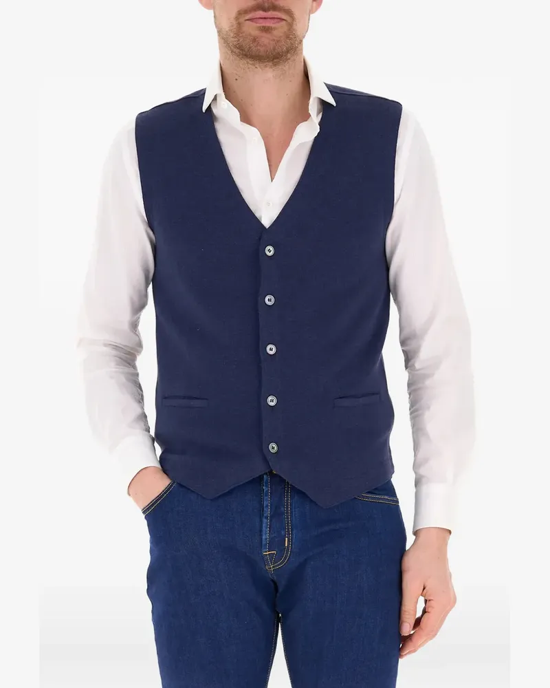 Gran Sasso button-up sleeveless waistcoat - Blau Blau