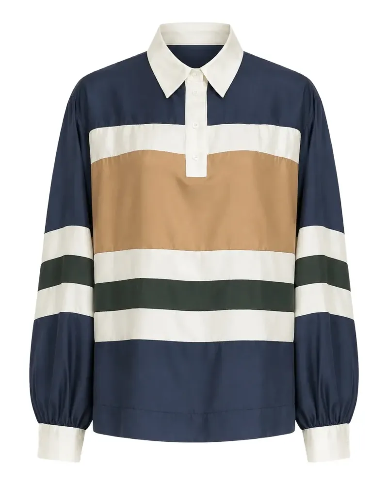 Sea Gestreiftes Juliet Poloshirt - Blau Blau