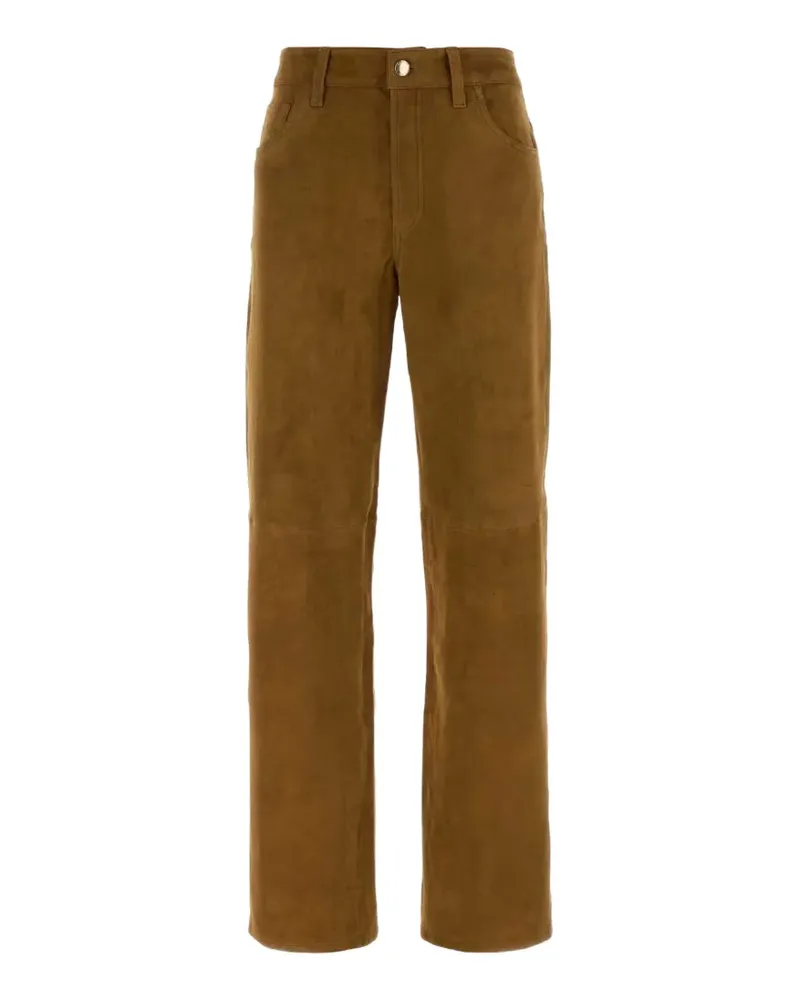 7 for all mankind Straight-Leg-Hose aus Wildleder - Braun Braun