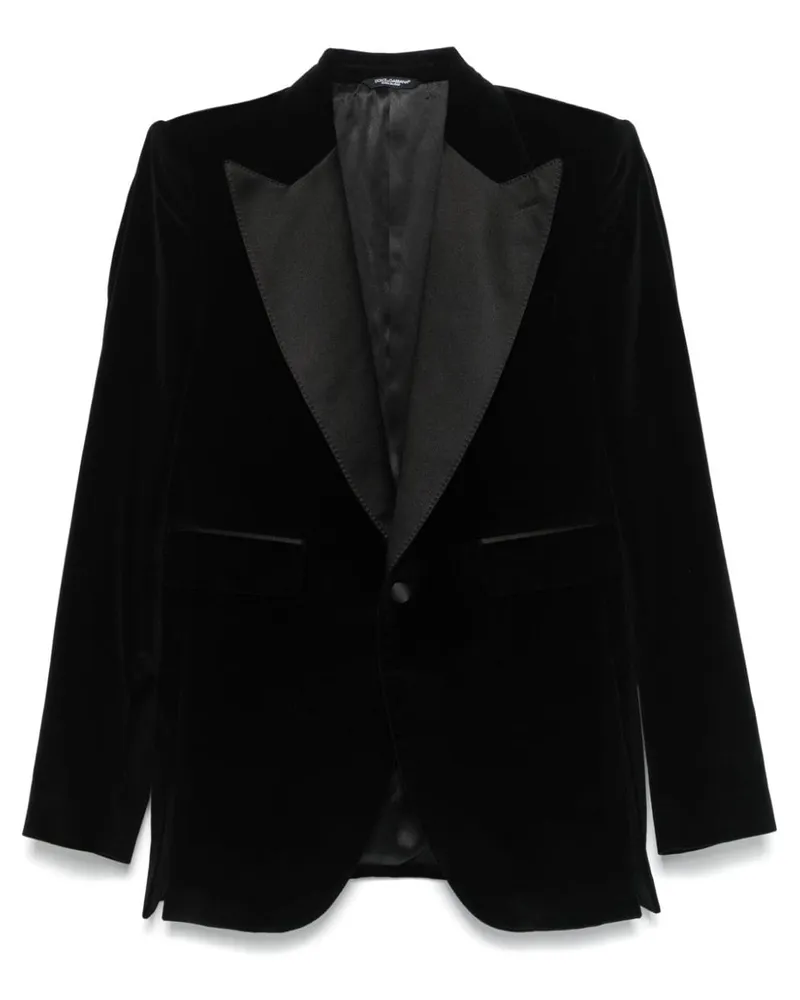 Dolce & Gabbana Sakko aus Samt - Schwarz Schwarz