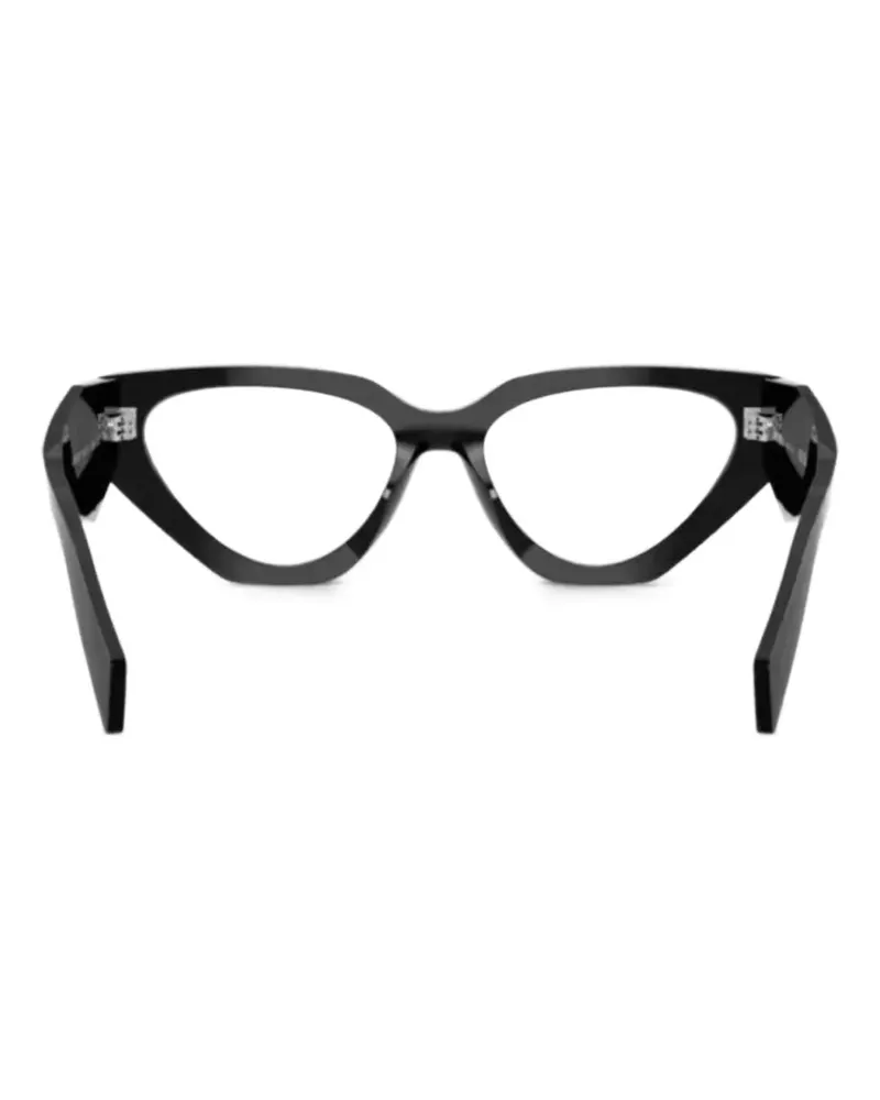 Prada Brille mit geometrischem Gestell - Schwarz Schwarz