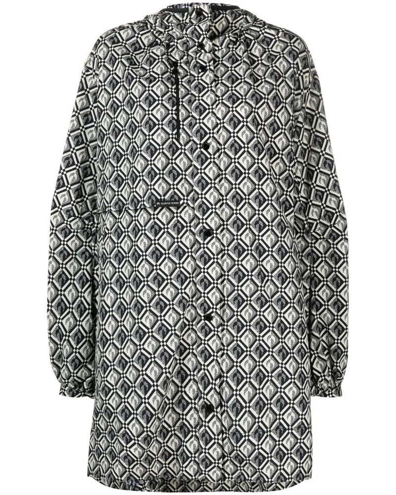 Marine Serre Moon Diamant Windbreaker - Schwarz Schwarz
