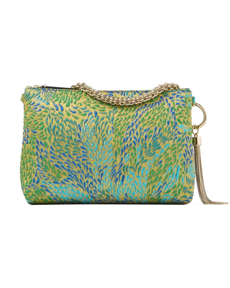 Jimmy Choo Callie jacquard-patterned clutch bag - Grün Grün