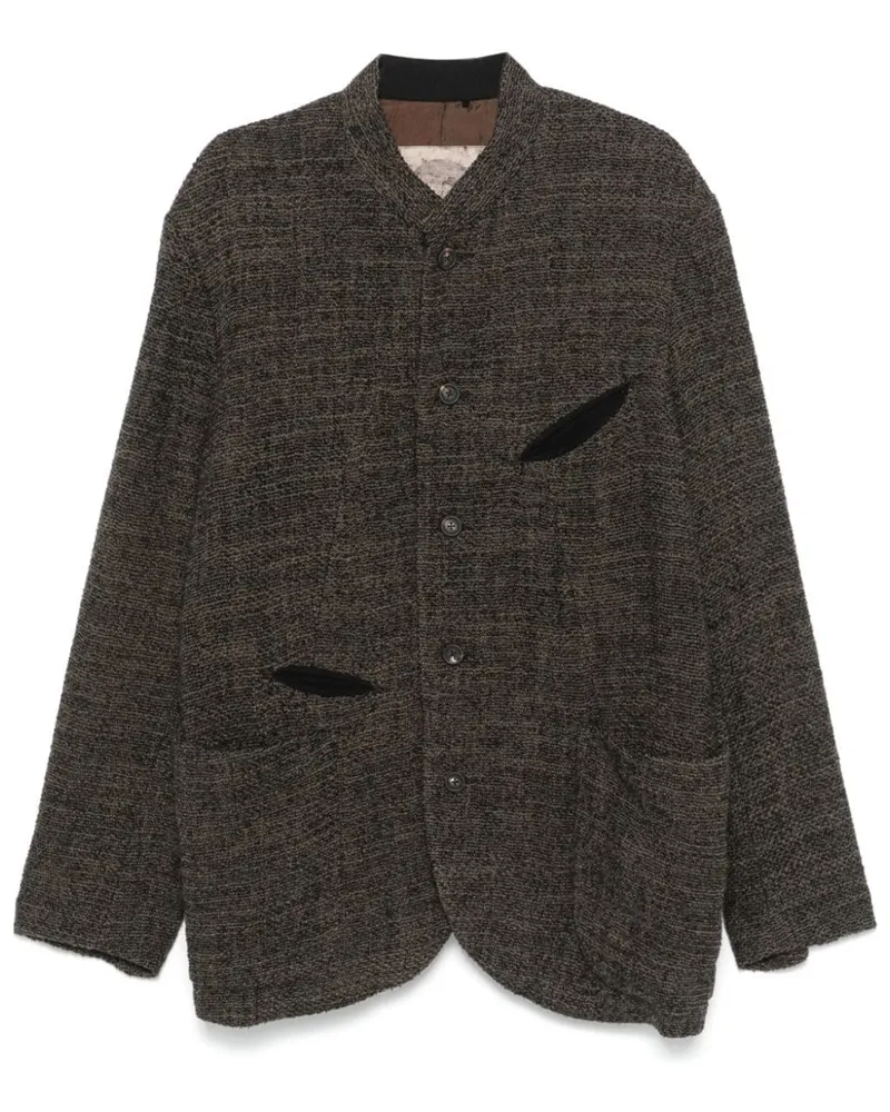 Ziggy Chen Einreihige Jacke - Schwarz Schwarz
