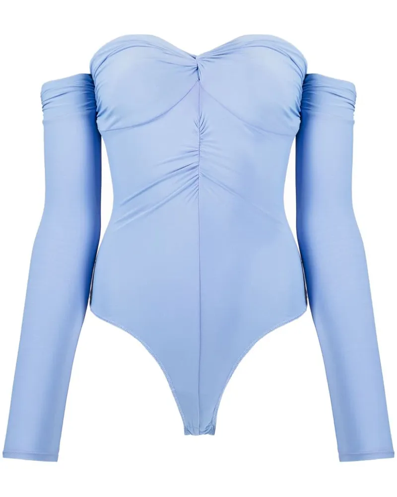 Fleur Du Mal Geraffter Body - Blau Blau