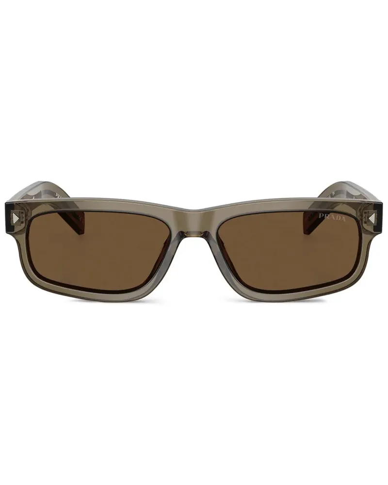 Prada Sonnenbrille mit eckigem Gestell - Braun Braun