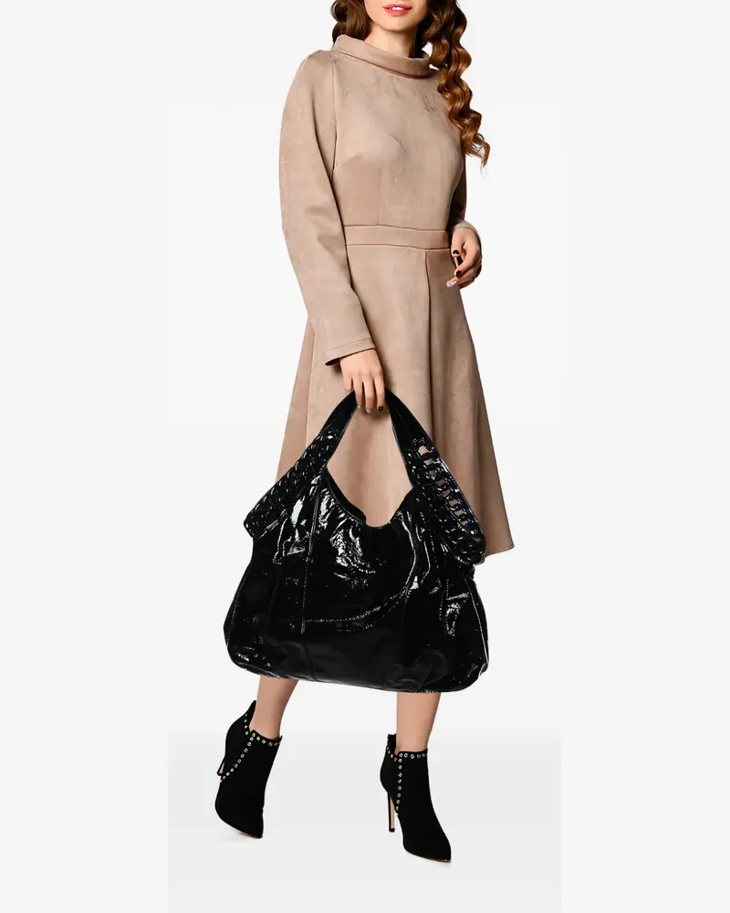 Michael Kors patent leather chain shoulder bag - Schwarz Schwarz