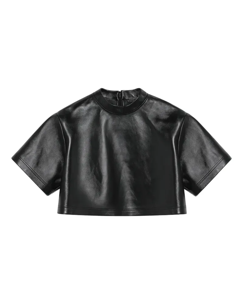 Balenciaga Cropped-T-Shirt - Schwarz Schwarz