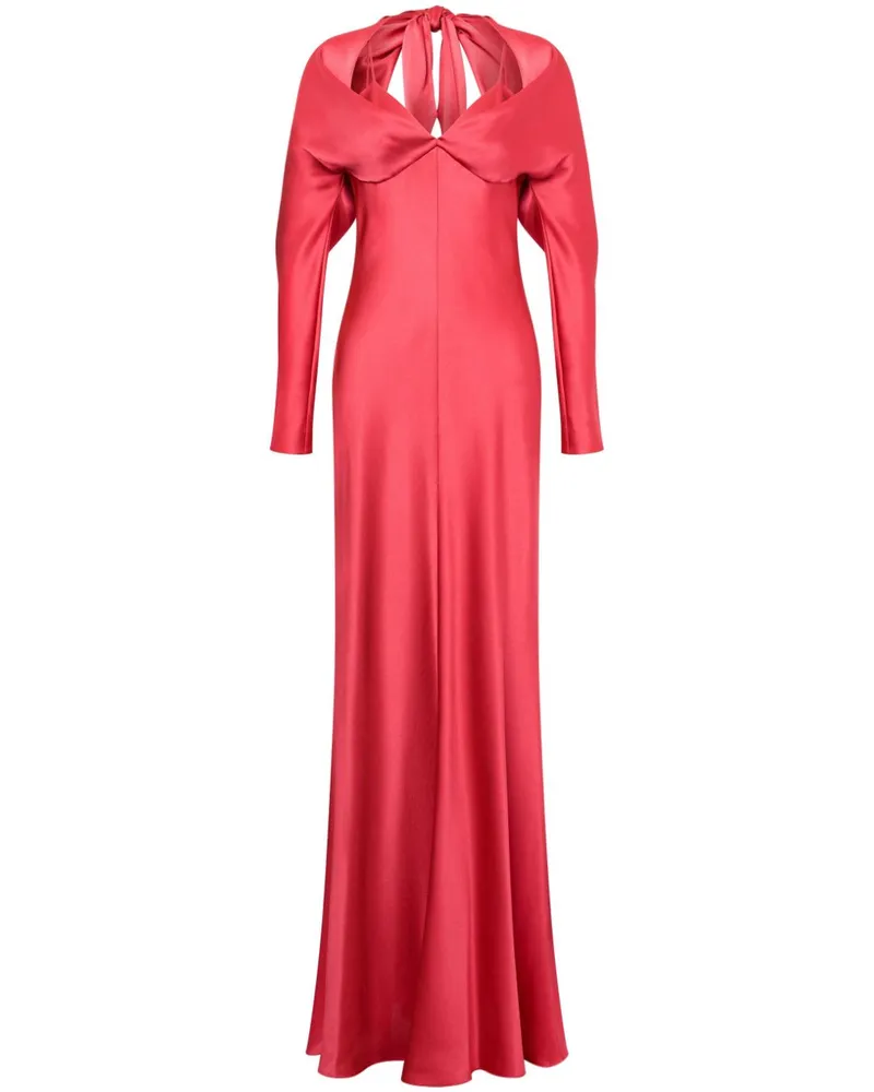 Alberta Ferretti Maxikleid aus Satin - Rosa Rosa