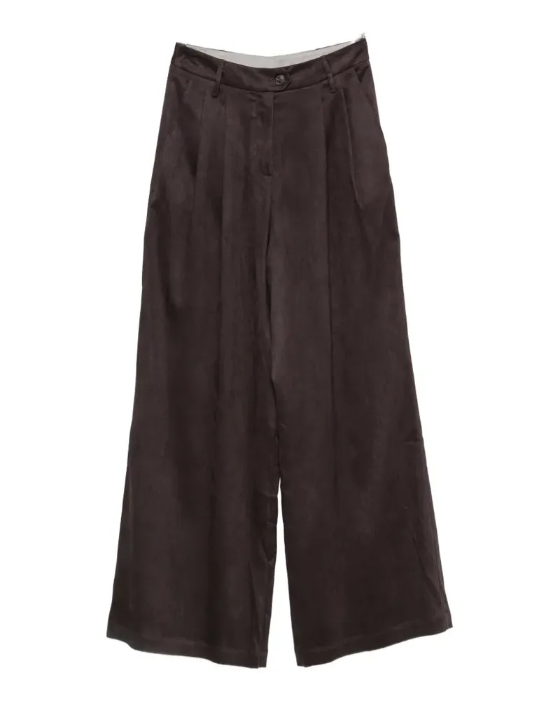 ALYSI pleated wide-leg trousers - Braun Braun