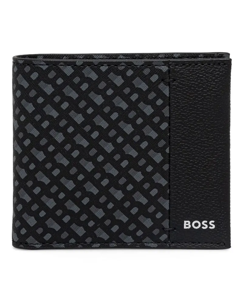 HUGO BOSS Portemonnaie mit Monogramm - Schwarz Schwarz