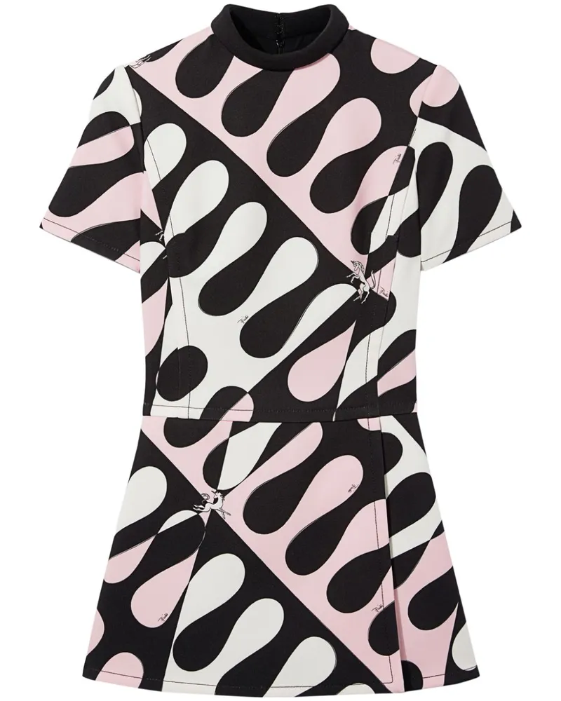 Emilio Pucci Minikleid mit Leocorno-Print - Schwarz Schwarz