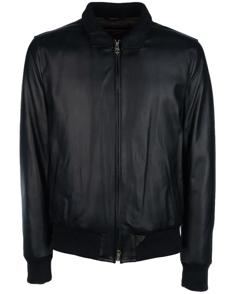 Stewart Klassische Lederjacke - Schwarz Schwarz