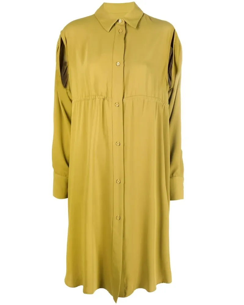 Maison Margiela Hemdkleid mit Schlitzen - Grün Grün