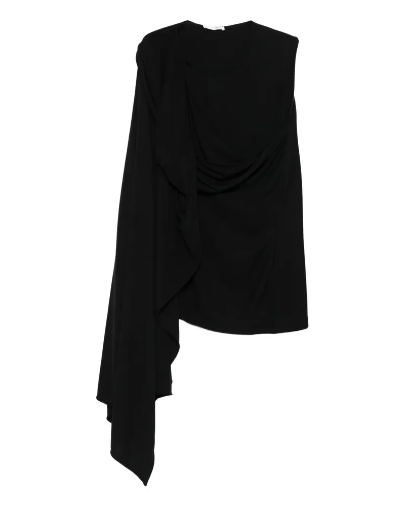 The Row Isadra draped one-shoulder top - Schwarz Schwarz