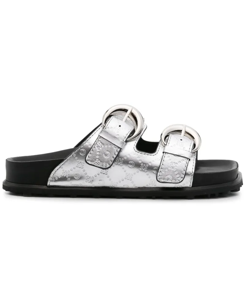 Marine Serre MS Ground Pantoletten - Silber Silber