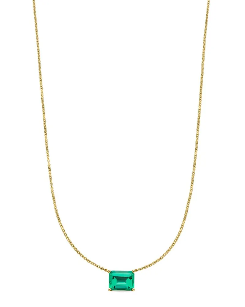 VEYNOU 14kt recycelte Eden Gelbgoldhalskette mit Smaragd Gold