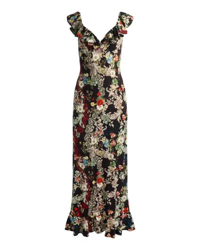 Alice + Olivia Gemma Maxikleid - Schwarz Schwarz