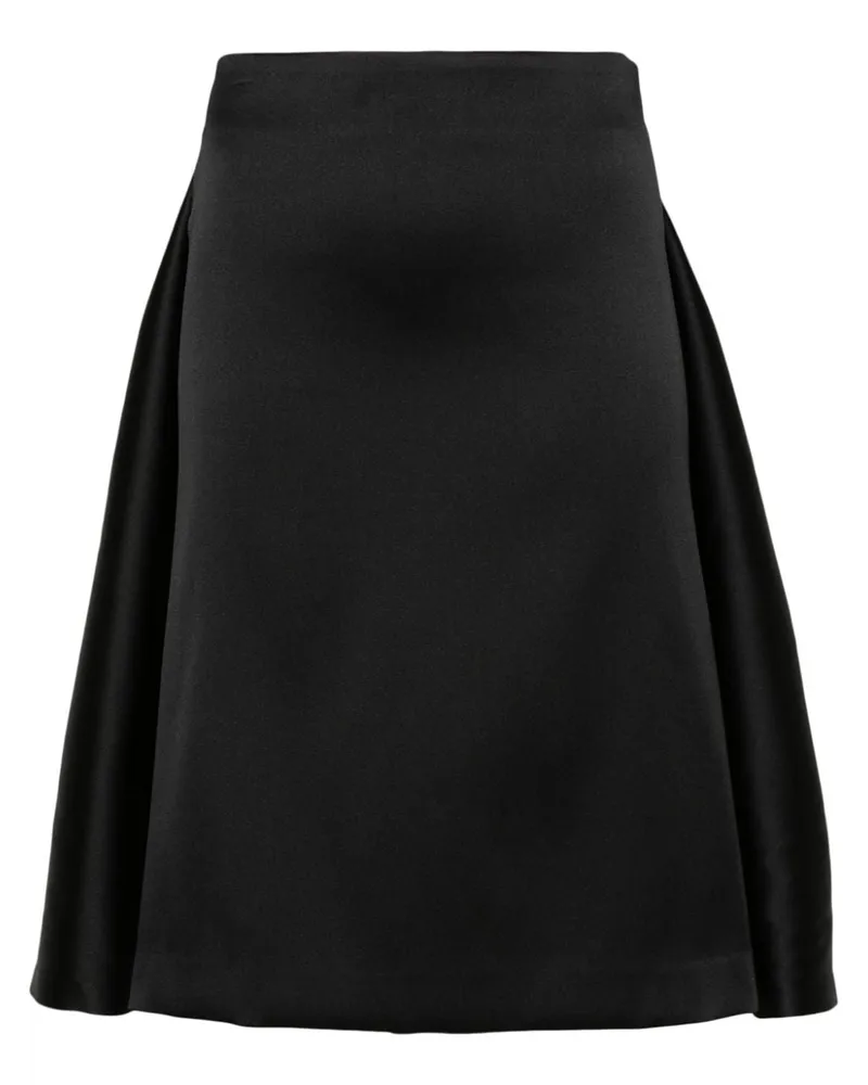 P.A.R.O.S.H. Midirock im Layering-Look - Schwarz Schwarz