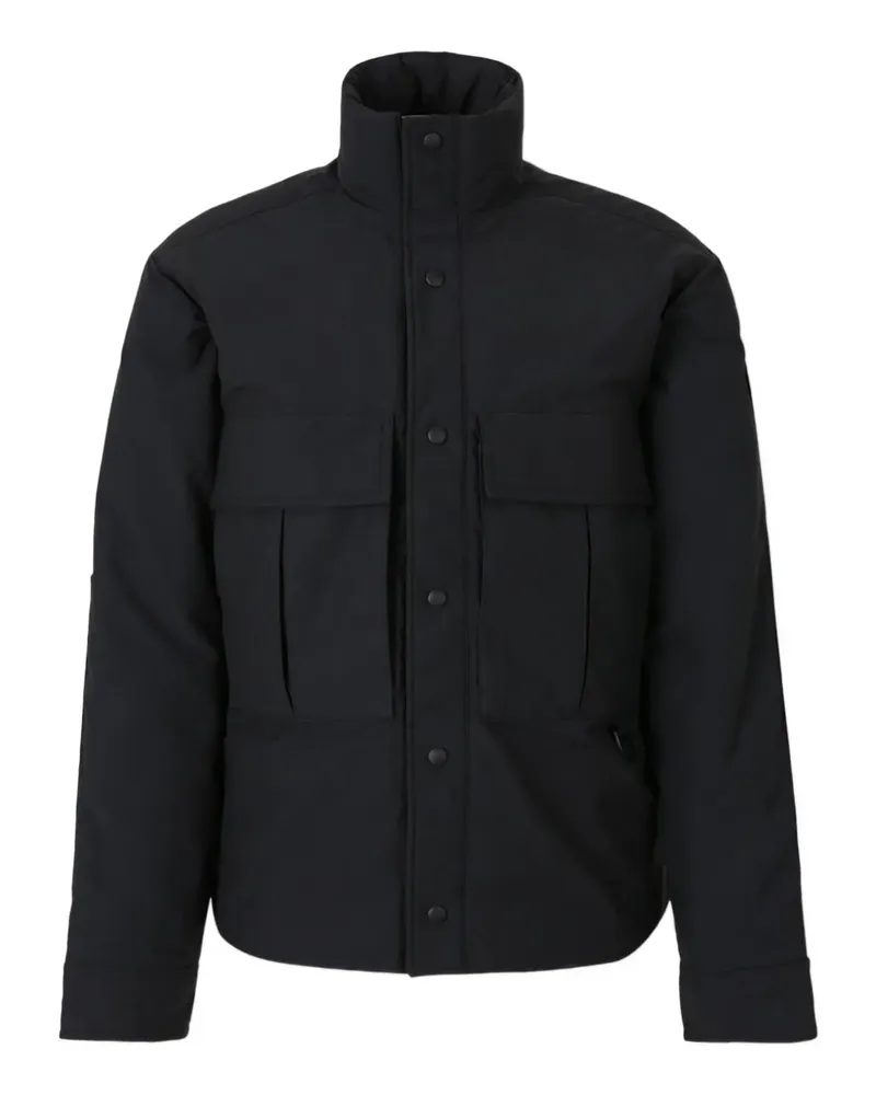 Canada Goose logo-patch padded jacket - Schwarz Schwarz