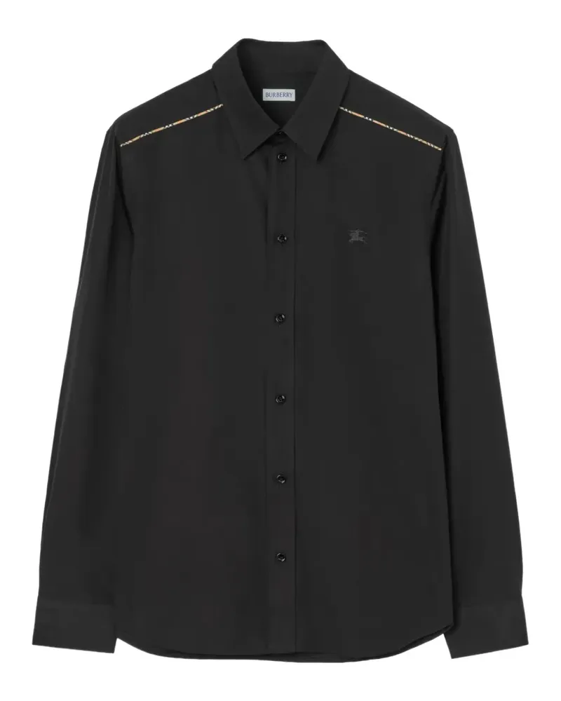 Burberry Kariertes Baumwollhemd - Schwarz Schwarz