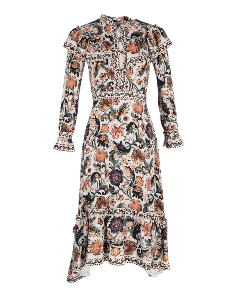 Vilshenko floral-print midi dress - Nude Nude