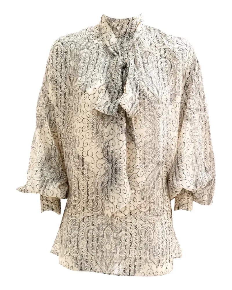 Zimmermann Schluppenbluse mit Paisley-Print - Nude Nude