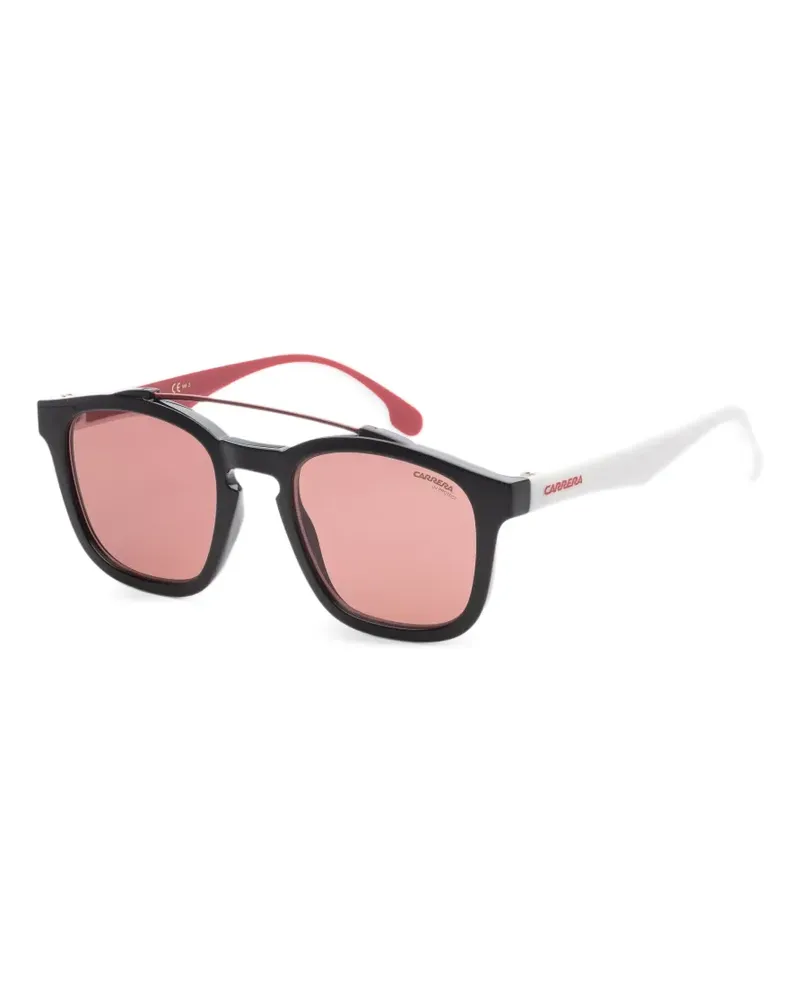 Carrera Sonnenbrille mit geometrischem Gestell - Schwarz Schwarz