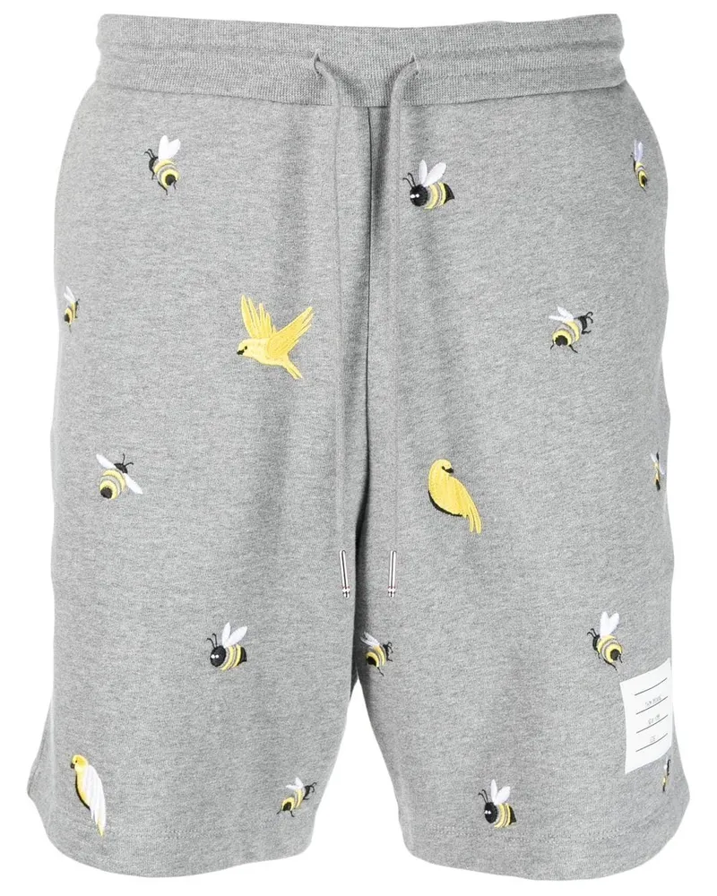 Thom Browne Shorts mit Cartoon-Print - Grau Grau