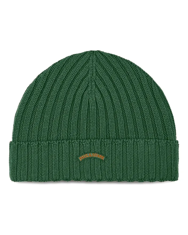 Paul & Shark ribbed wool beanie - Grün Grün